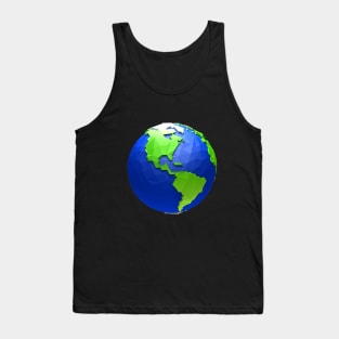 Cartoon low poly world- Usa theme 2 Tank Top